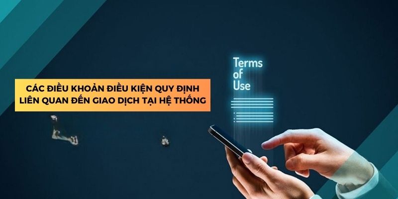 Các điều khoản điều kiện quy định liên quan đến giao dịch tại hệ thống